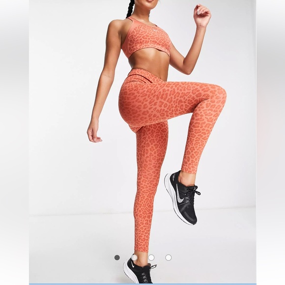 Nike Pants - NIKE Dri Fit Medium HI WAIST Leopard Print Legging